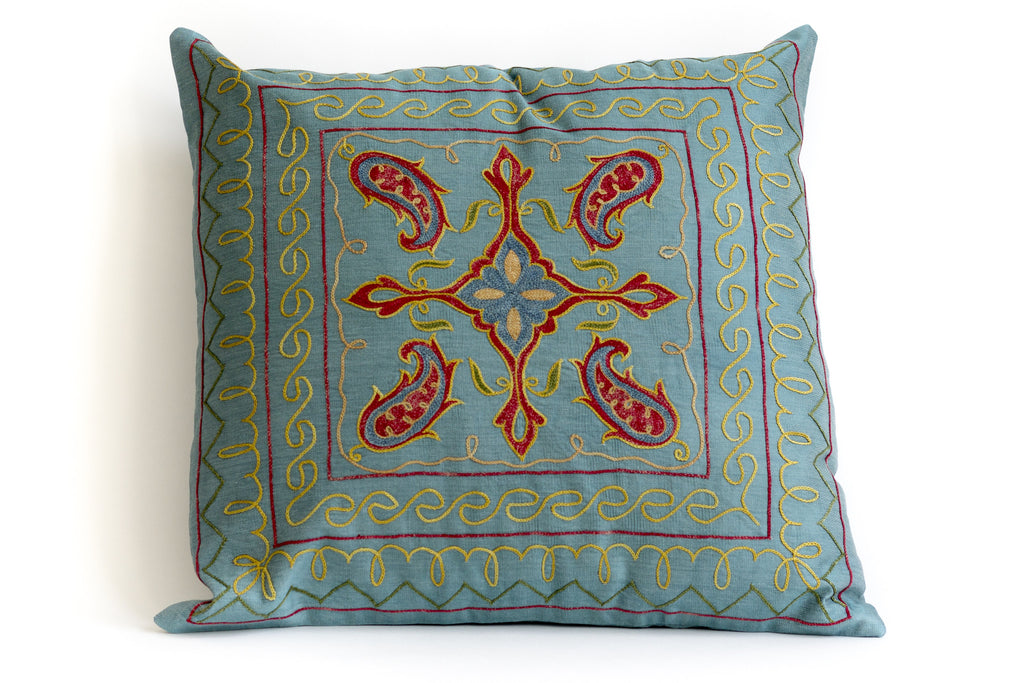 Pure Silk Frame Suzani Pillow