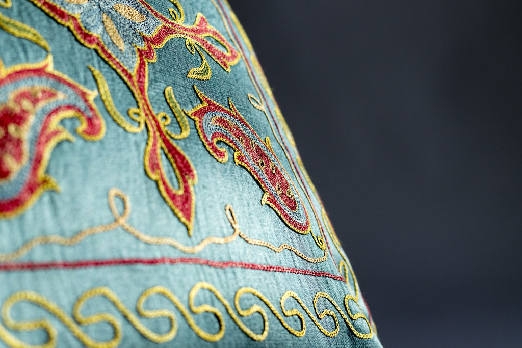 Pure Silk Frame Suzani Pillow