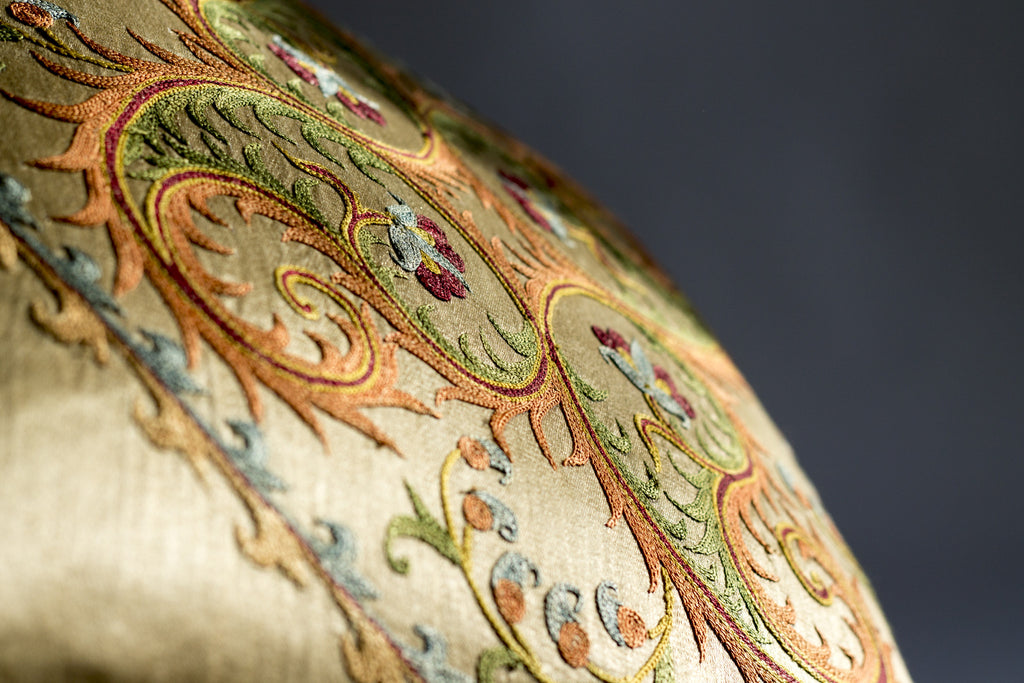 Pure Silk Motion Suzani Pillow