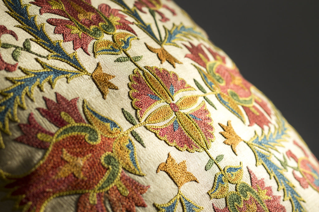 Pure Silk Maiz Suzani Pillow