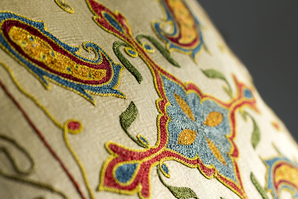 Pure Silk Frame Suzani Pillow