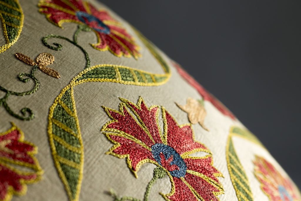 Pure Silk Stream Suzani Pillow