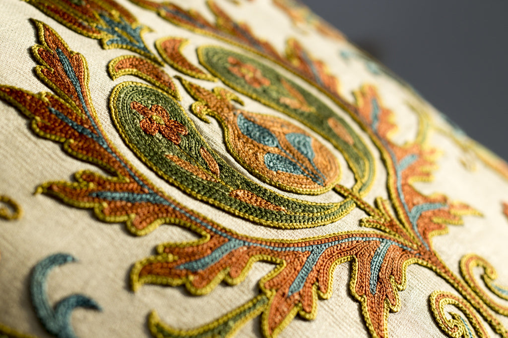 Pure Silk Marin Suzani Pillow