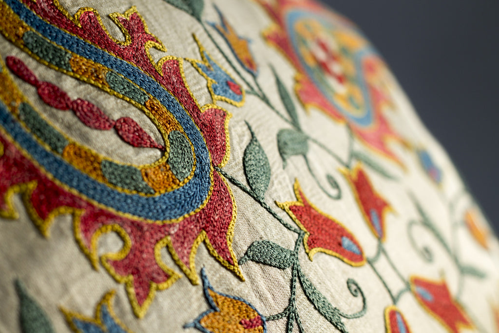 Pure Silk Garden Suzani Pillow