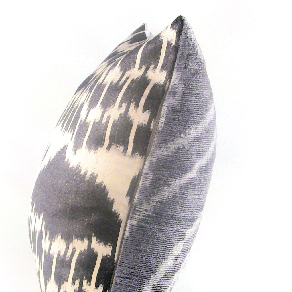 Eros Ikat & Velvet Pillow