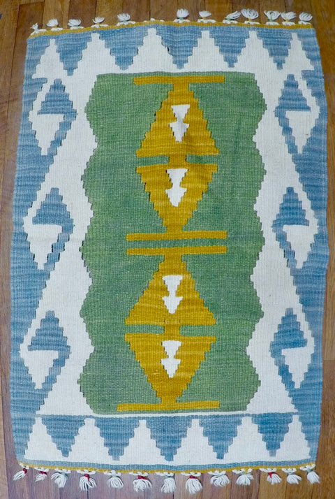 New Wool on Wool Kilim 2’ X 3’