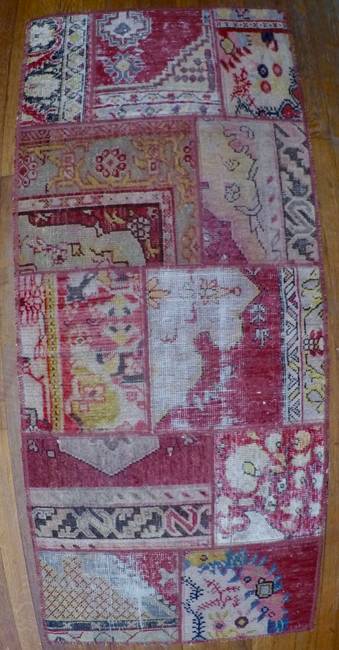 Vintage Wool on Wool Patchwork Kilim 2’2” X 5’