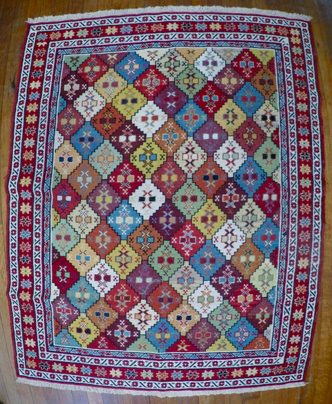 New Wool on Cotton Rahra Soumak 3’6” X 4’6”