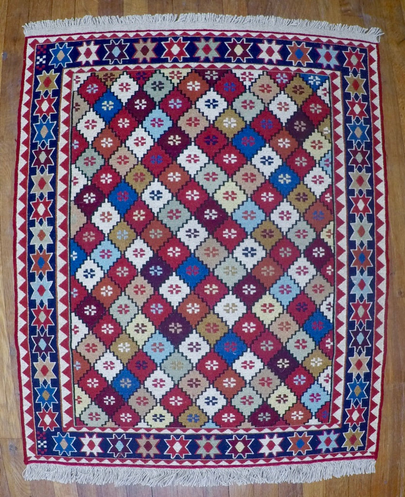 New Wool on Cotton Rahra Soumak 2’8” X 3’4