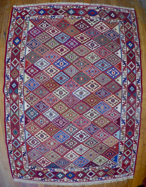 New Wool on Cotton Rahra Soumak 3’6” X 5’