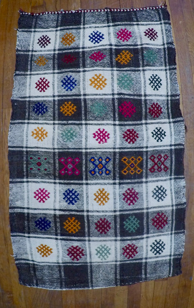 Vintage Wool on Wool Nomad Cicim Kilim 2’4” X 3’11”