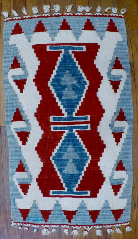 New Wool on Wool Kilim 1’9” X 3’1”