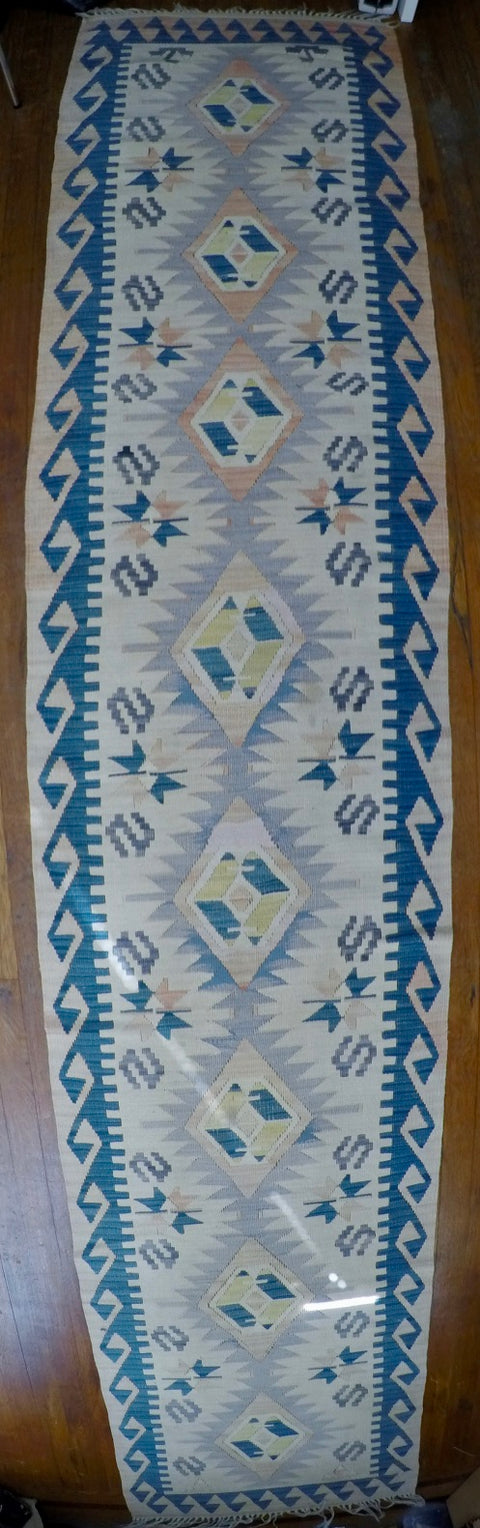 New Wool on Wool Kilim 2’2” X 10’9”