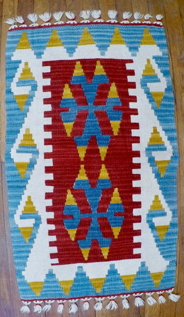 New Wool on Wool Kilim 1’10” X 3’1”