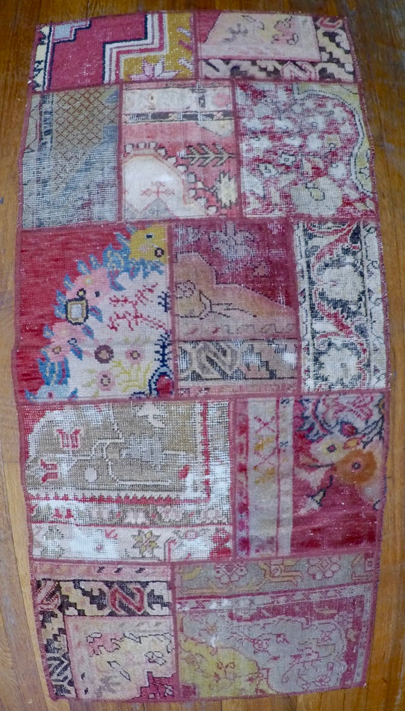 Vintage Wool on Wool Patchwork Kilim 2’4” X 5’