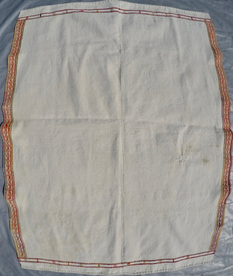Circa 1950 Cotton on Cotton Nomad Sofra Kilim 3’9” X 4’10”